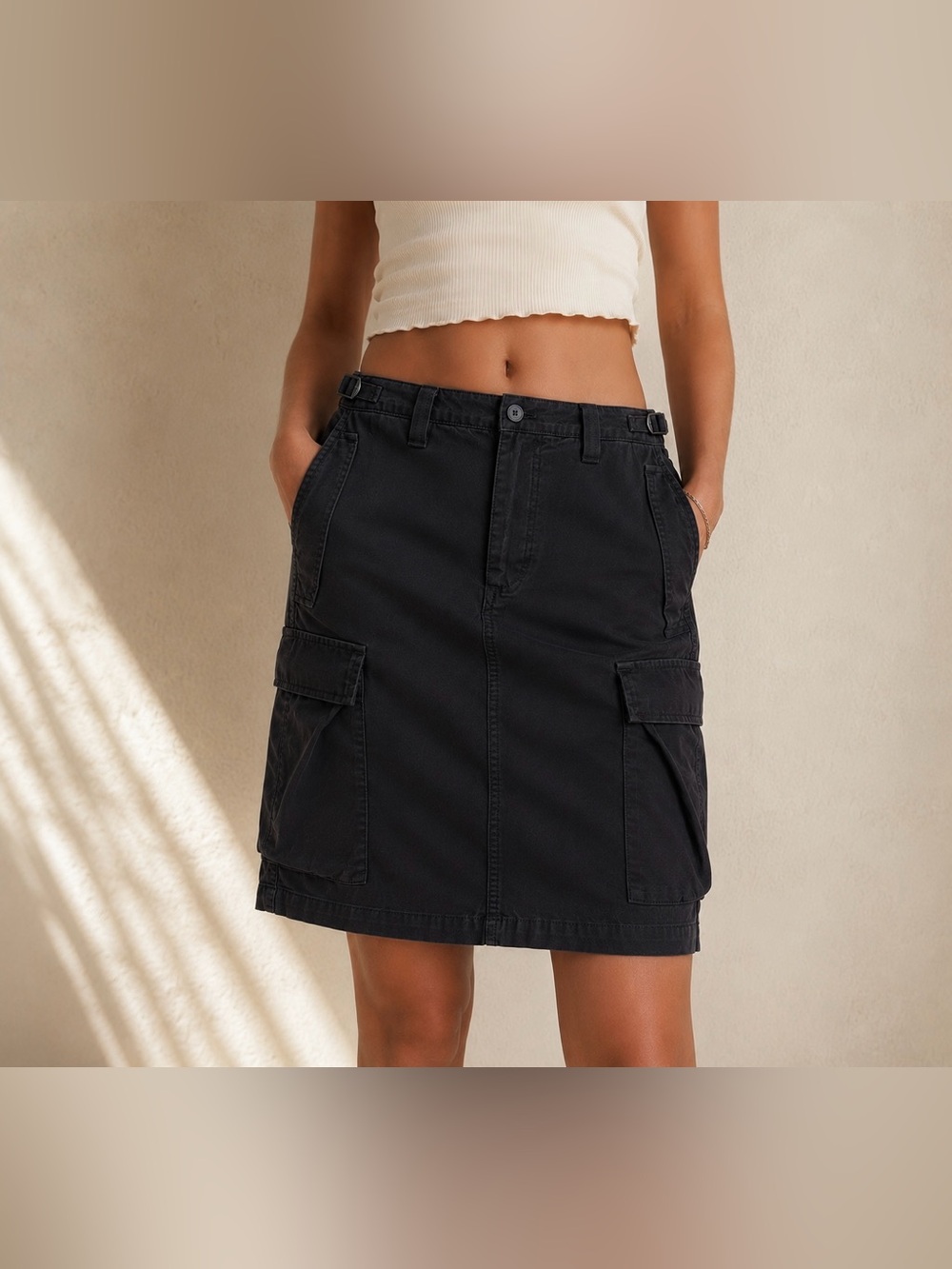 Aritzia TNA Supply Cargo Midi Skirt - Size 2